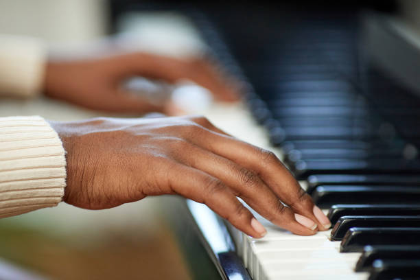 Piano keys and lesson setting